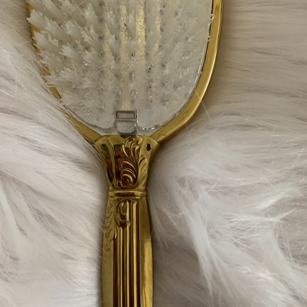 vintage gold hair brush - Picture 7 of 12